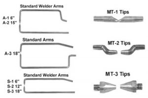 Spot Welder Arms and Tips for Duro Dyne TSP & TBW Spot Welders